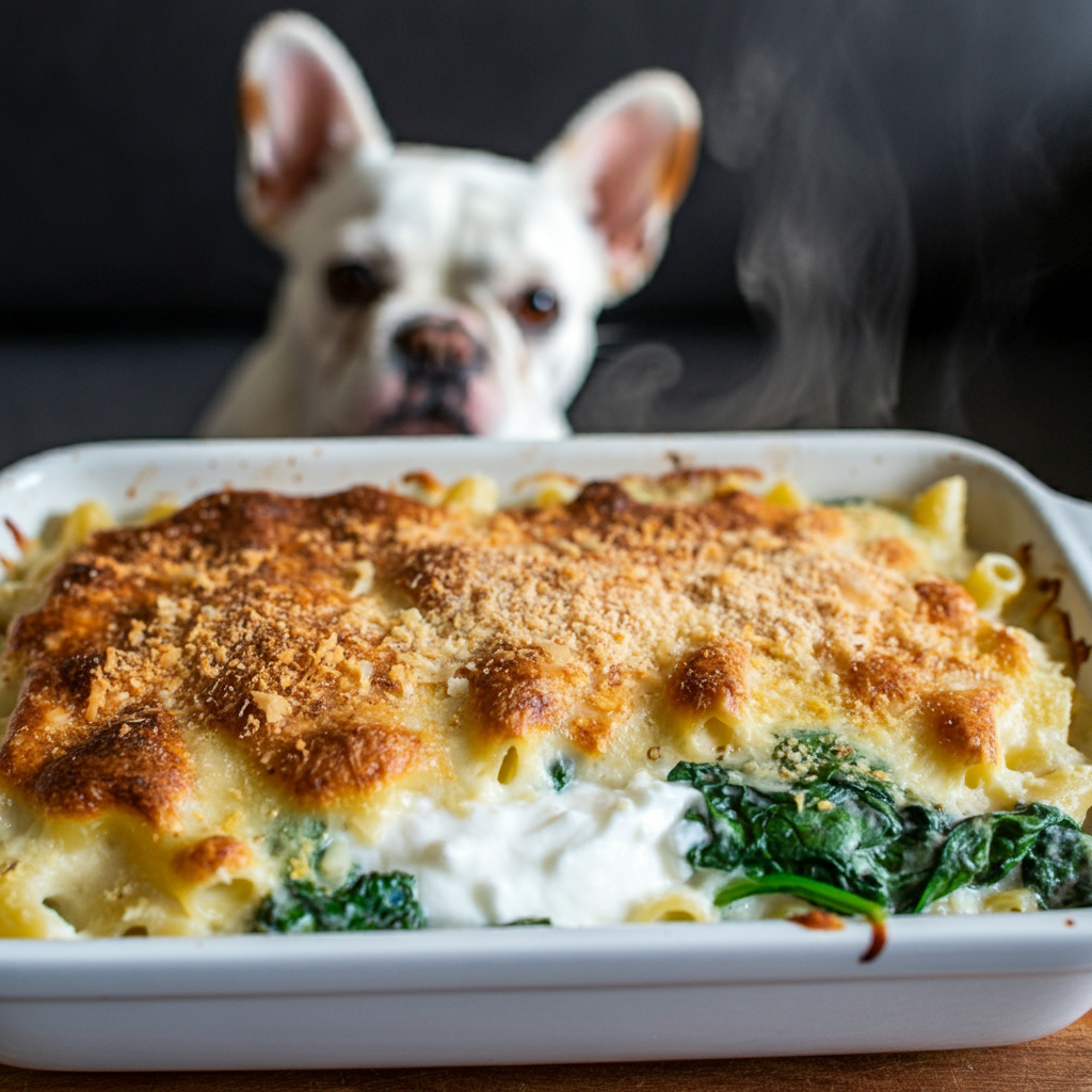 Schupfnudel-Spinat-Auflauf mit Kokosjoghurt - super cremig! 🤤